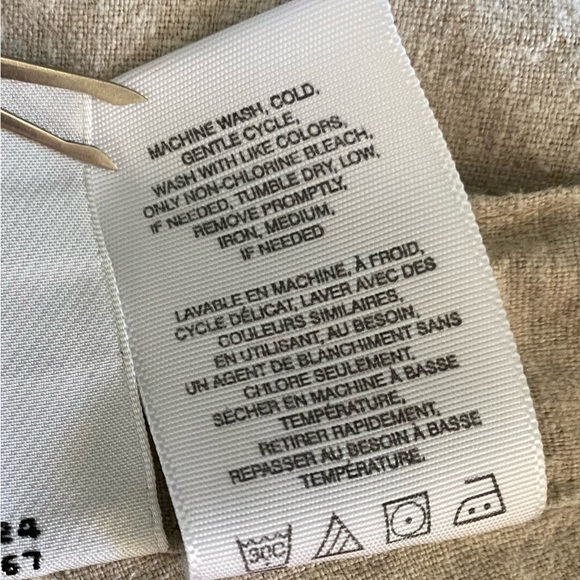 COLUMBIA Women’s Wide Leg Linen Blend Drawstring Capri Pants Size Small - Picture 7 of 7